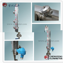 UHC-517C  Stainless steel tube turnable flange connection Magnetical level gauge [CHENGFENG FLOWMETER] alarm switch 4-20mA out put Chinese professional manufacture